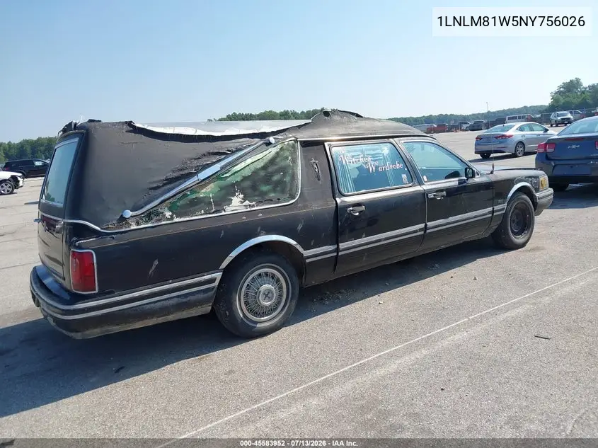 1992 Lincoln Town Car Executive VIN: 1LNLM81W5NY756026 Lot: 45583952