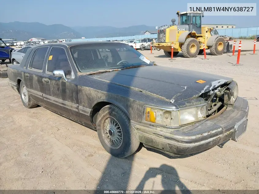 1992 Lincoln Town Car Executive VIN: 1LNLM81W4NY638727 Lot: 45660770