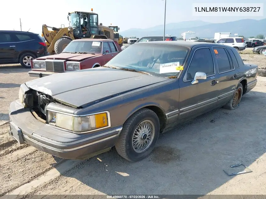 1992 Lincoln Town Car Executive VIN: 1LNLM81W4NY638727 Lot: 45660770