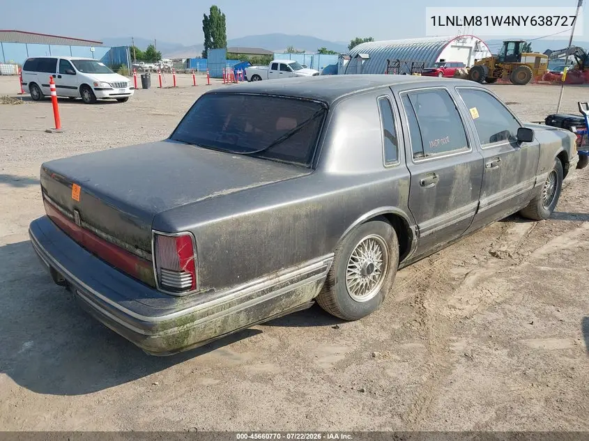 1992 Lincoln Town Car Executive VIN: 1LNLM81W4NY638727 Lot: 45660770
