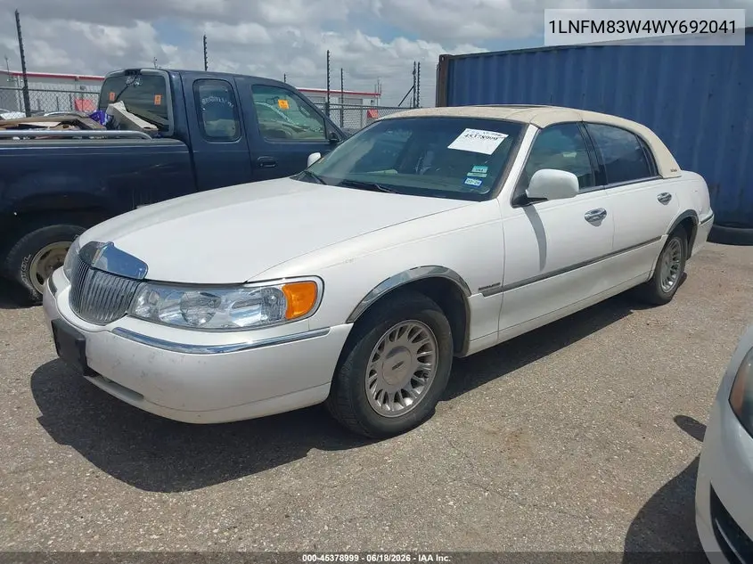 1998 Lincoln Town Car Cartier VIN: 1LNFM83W4WY692041 Lot: 45378999