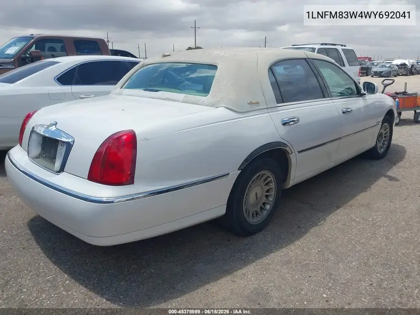 1998 Lincoln Town Car Cartier VIN: 1LNFM83W4WY692041 Lot: 45378999