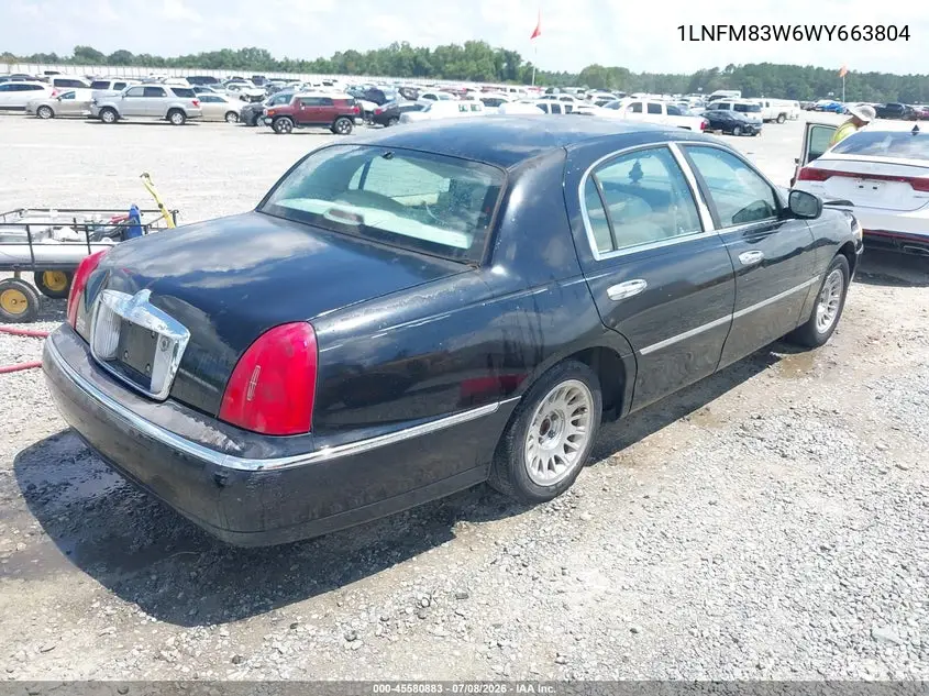 1998 Lincoln Town Car Cartier VIN: 1LNFM83W6WY663804 Lot: 45580883