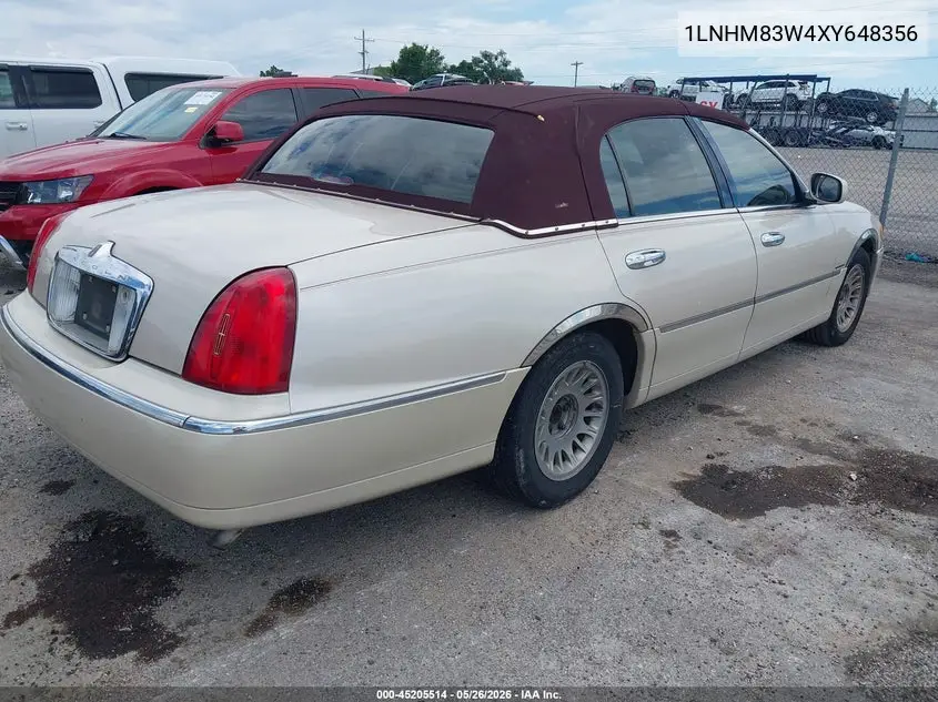 1999 Lincoln Town Car Cartier VIN: 1LNHM83W4XY648356 Lot: 45205514