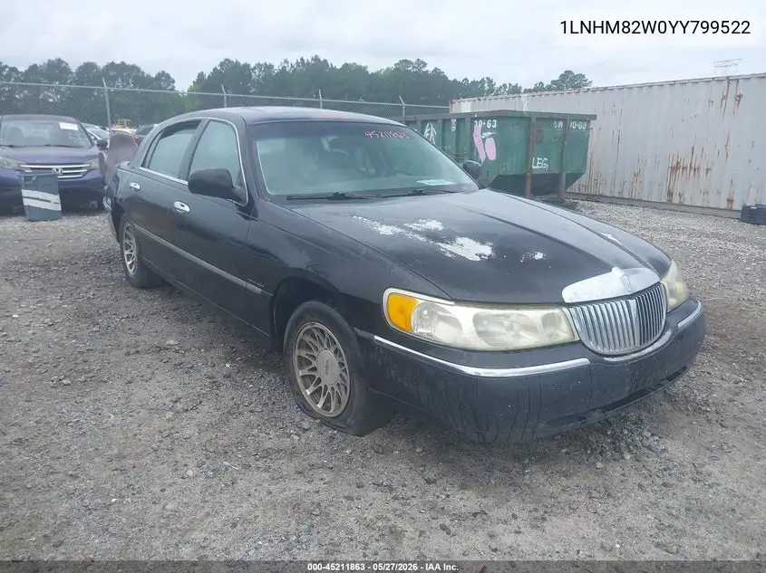 2000 Lincoln Town Car Signature VIN: 1LNHM82W0YY799522 Lot: 45211863