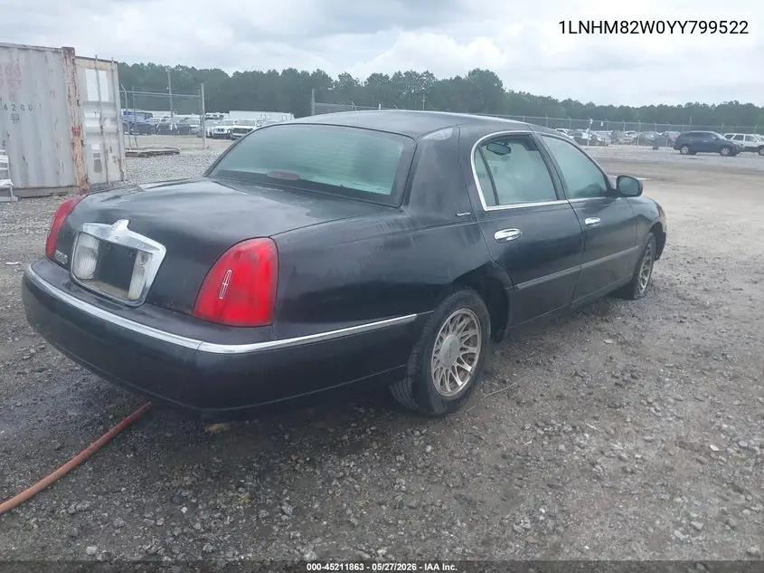 2000 Lincoln Town Car Signature VIN: 1LNHM82W0YY799522 Lot: 45211863