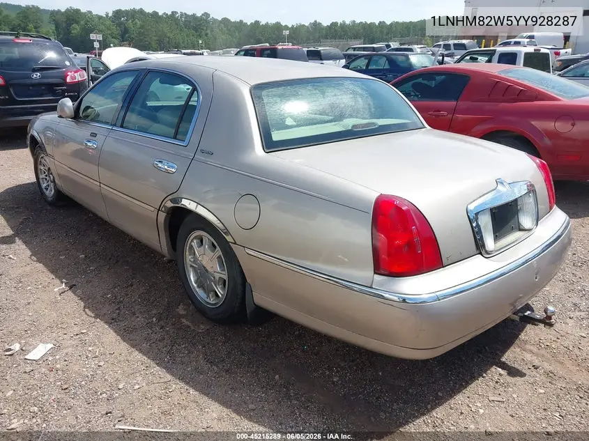 2000 Lincoln Town Car Signature VIN: 1LNHM82W5YY928287 Lot: 45215289