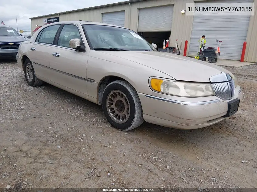 2000 Lincoln Town Car Cartier VIN: 1LNHM83W5YY763355 Lot: 45408768