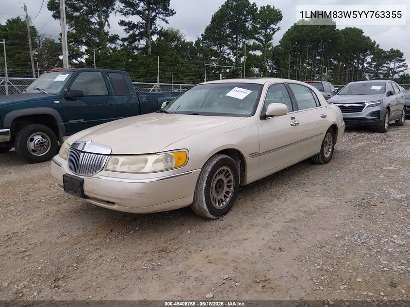 2000 Lincoln Town Car Cartier VIN: 1LNHM83W5YY763355 Lot: 45408768