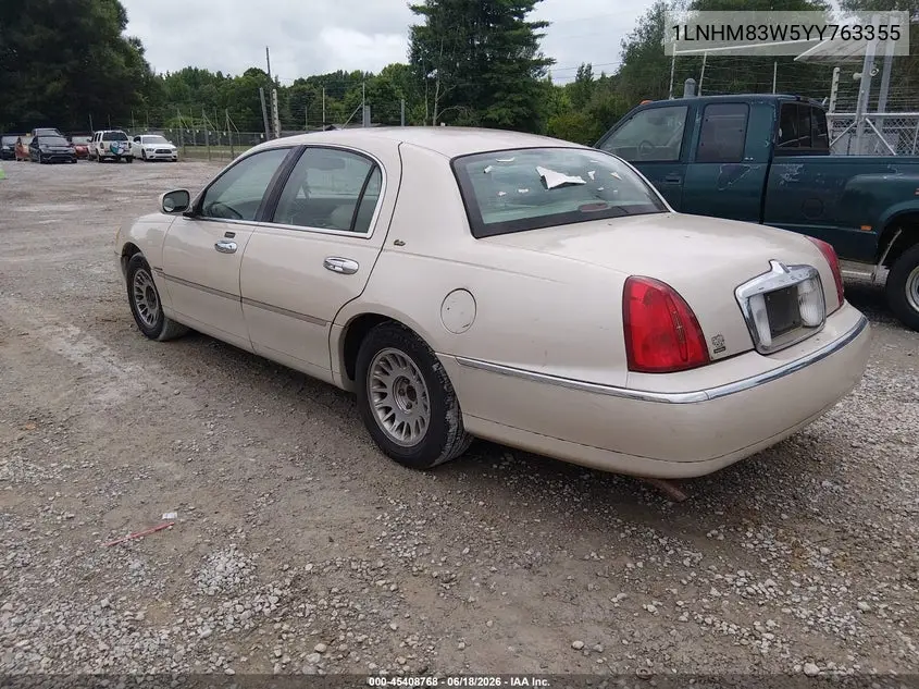 2000 Lincoln Town Car Cartier VIN: 1LNHM83W5YY763355 Lot: 45408768