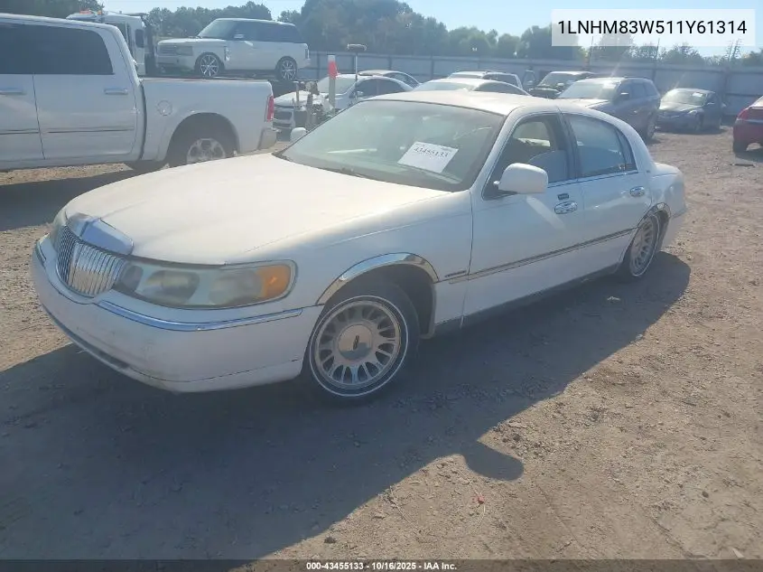 1LNHM83W51Y613140 2001 Lincoln Town Car Cartier