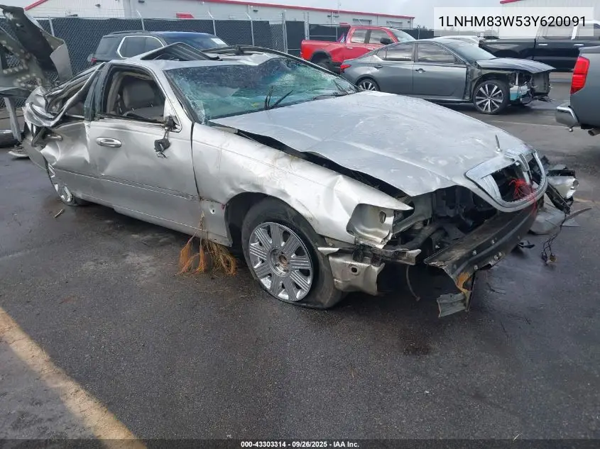 2003 Lincoln Town Car Cartier VIN: 1LNHM83W53Y620091 Lot: 43303314