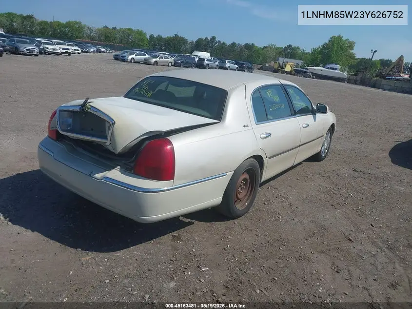 2003 Lincoln Town Car Cartier L VIN: 1LNHM85W23Y626752 Lot: 45163481