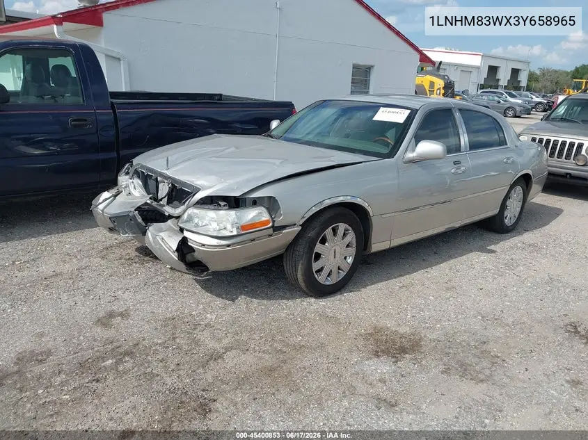 2003 Lincoln Town Car Cartier VIN: 1LNHM83WX3Y658965 Lot: 45400853