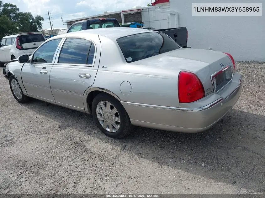 2003 Lincoln Town Car Cartier VIN: 1LNHM83WX3Y658965 Lot: 45400853