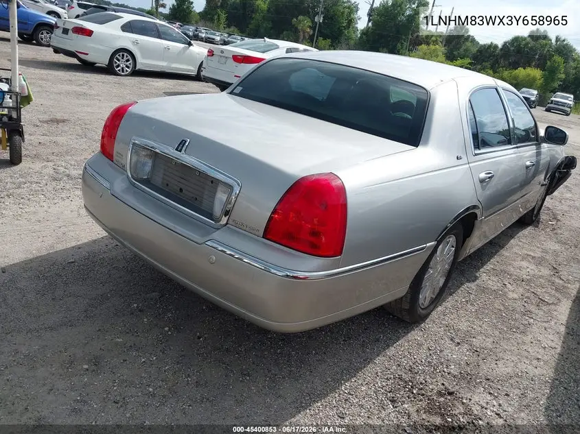 2003 Lincoln Town Car Cartier VIN: 1LNHM83WX3Y658965 Lot: 45400853
