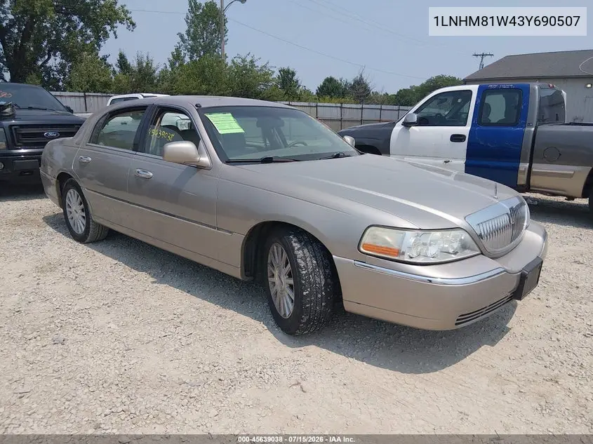2003 Lincoln Town Car Executive VIN: 1LNHM81W43Y690507 Lot: 45639038