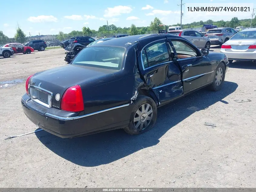 2004 Lincoln Town Car Ultimate VIN: 1LNHM83W74Y601821 Lot: 45219769