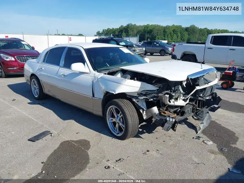 2004 Lincoln Town Car Signature VIN: 1LNHM81W84Y634748 Lot: 45291546