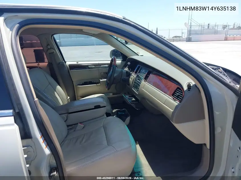 2004 Lincoln Town Car Ultimate VIN: 1LNHM83W14Y635138 Lot: 45296911