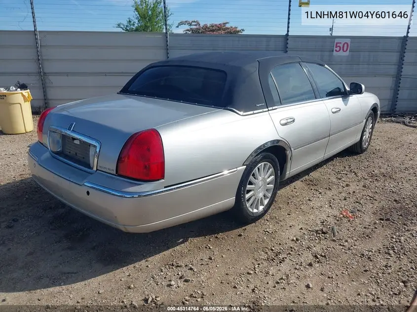 2004 Lincoln Town Car Signature VIN: 1LNHM81W04Y601646 Lot: 45314764