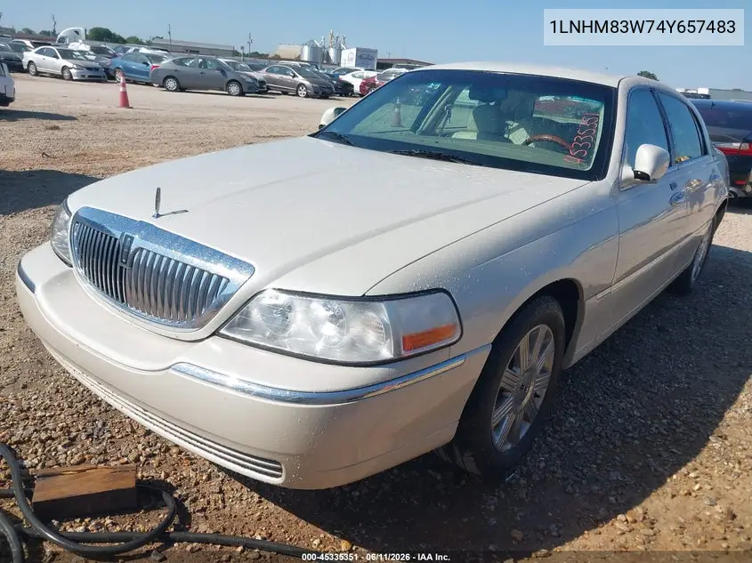 2004 Lincoln Town Car Ultimate VIN: 1LNHM83W74Y657483 Lot: 45335351