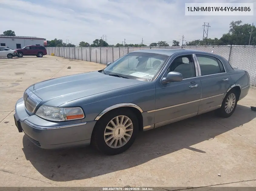 2004 Lincoln Town Car Signature VIN: 1LNHM81W44Y644886 Lot: 45477979