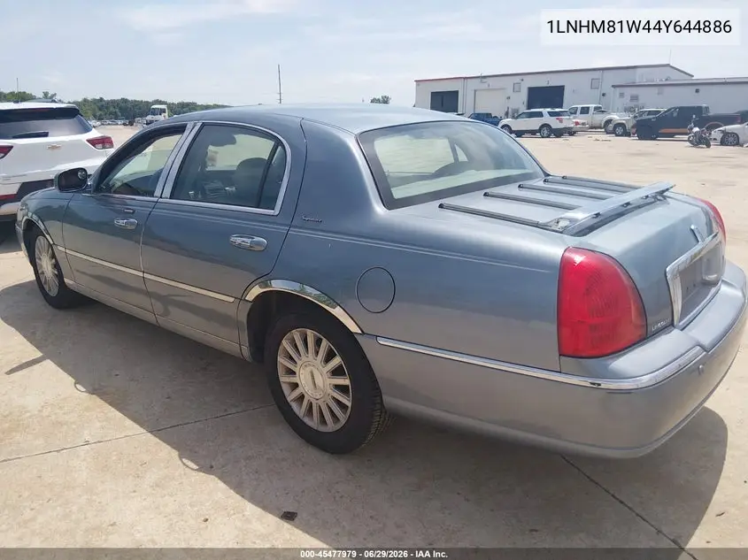 2004 Lincoln Town Car Signature VIN: 1LNHM81W44Y644886 Lot: 45477979