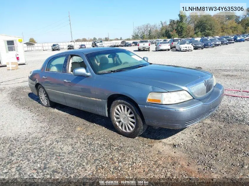 1LNHM81W34Y635306 2004 Lincoln Town Car Signature