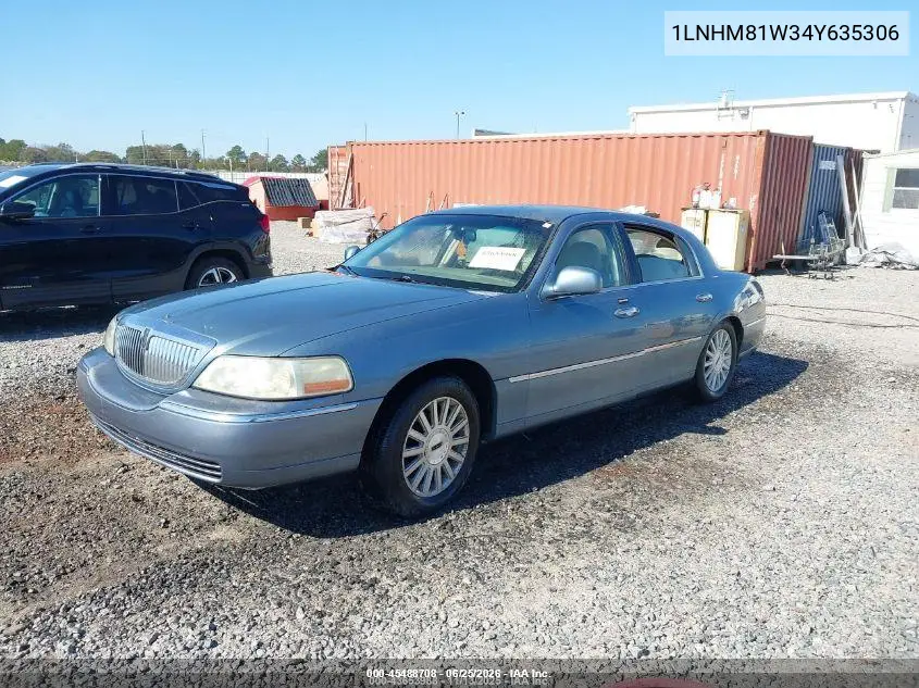 1LNHM81W34Y635306 2004 Lincoln Town Car Signature