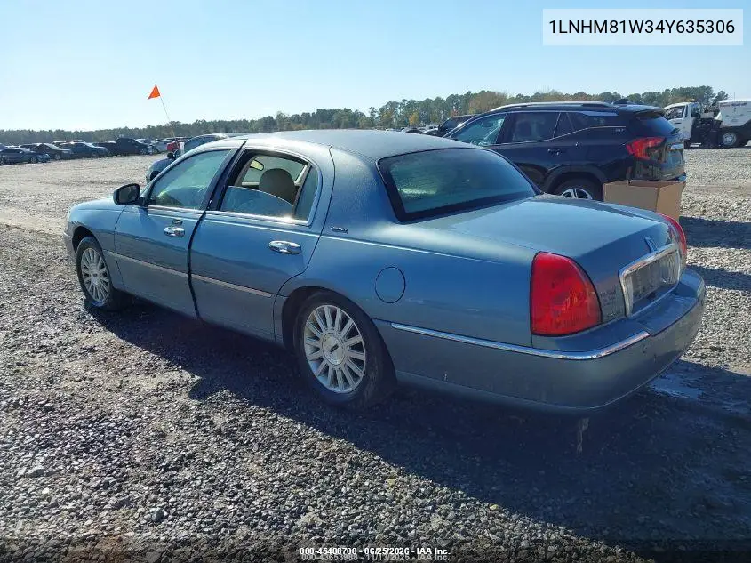 1LNHM81W34Y635306 2004 Lincoln Town Car Signature