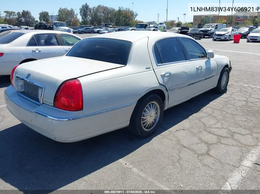 2004 Lincoln Town Car Ultimate VIN: 1LNHM83W34Y606921 Lot: 45578911