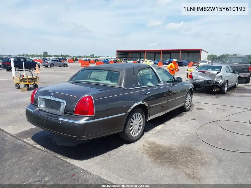 2005 Lincoln Town Car Signature Limited VIN: 1LNHM82W15Y610193 Lot: 45503759