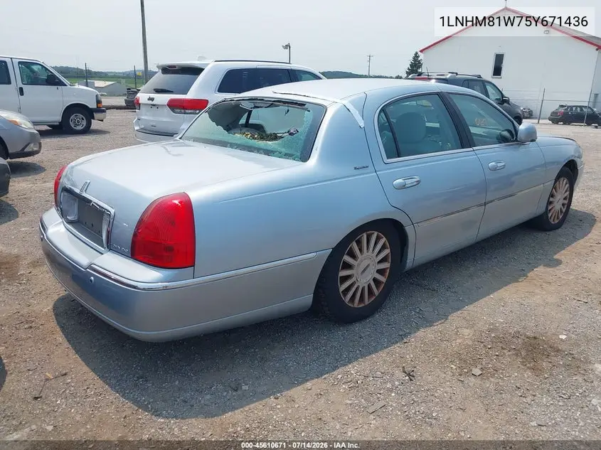 2005 Lincoln Town Car Signature VIN: 1LNHM81W75Y671436 Lot: 45610671