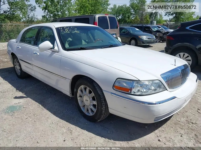 2008 Lincoln Town Car Signature Limited VIN: 2LNHM82V78X650872 Lot: 45155856