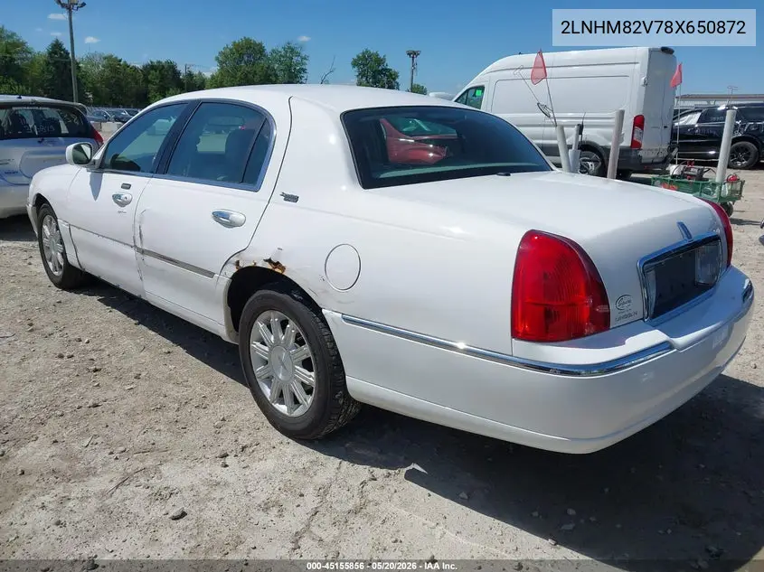 2008 Lincoln Town Car Signature Limited VIN: 2LNHM82V78X650872 Lot: 45155856