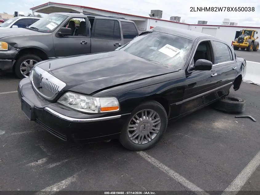 2008 Lincoln Town Car Signature Limited VIN: 2LNHM82W78X650038 Lot: 45619468