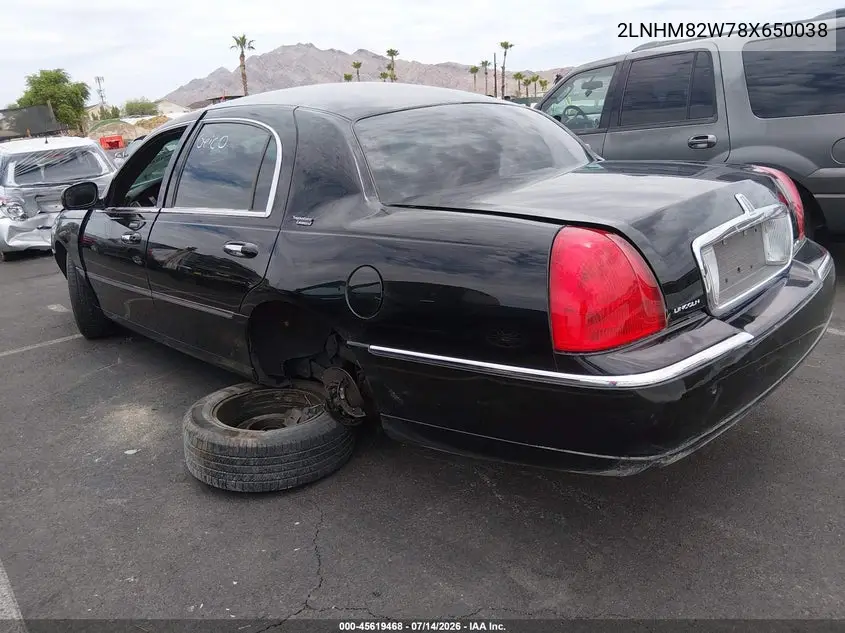 2008 Lincoln Town Car Signature Limited VIN: 2LNHM82W78X650038 Lot: 45619468