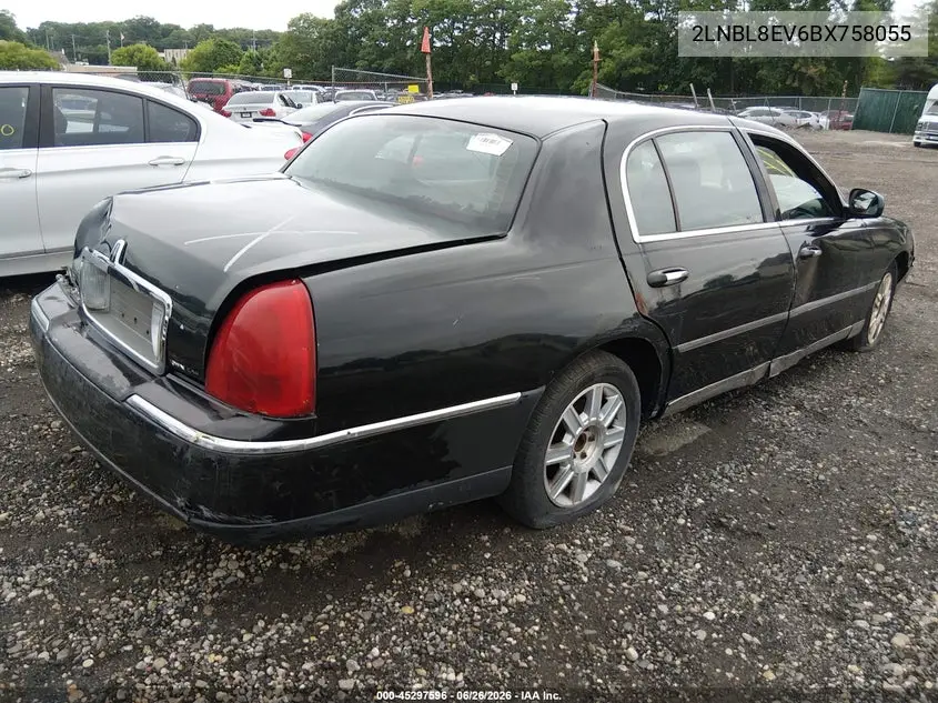 2011 Lincoln Town Car Executive L VIN: 2LNBL8EV6BX758055 Lot: 45297596