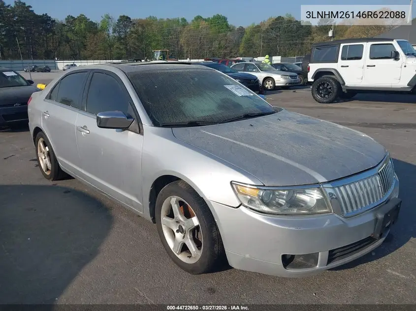 2006 Lincoln Zephyr VIN: 3LNHM26146R622088 Lot: 44722650
