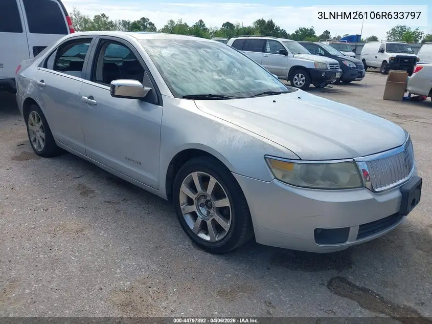 2006 Lincoln Zephyr VIN: 3LNHM26106R633797 Lot: 44797892