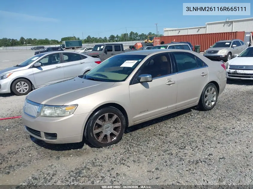 2006 Lincoln Zephyr VIN: 3LNHM26116R665111 Lot: 44914682