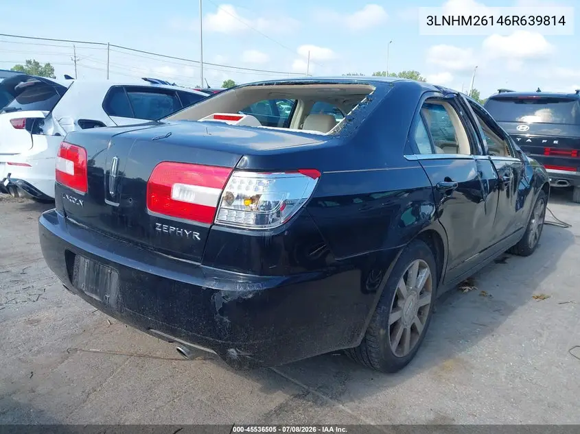 2006 Lincoln Zephyr VIN: 3LNHM26146R639814 Lot: 45536505