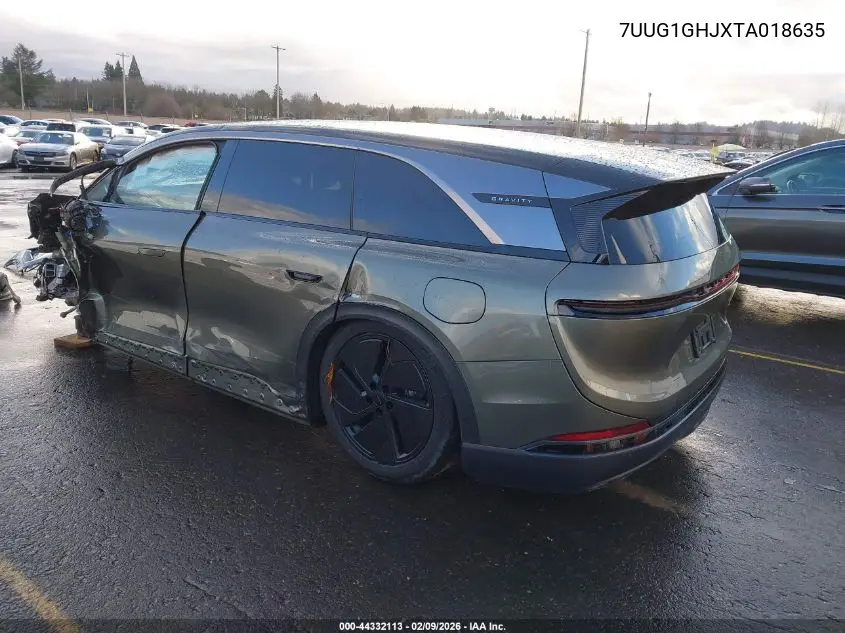 2026 Lucid Gravity Grand Touring VIN: 7UUG1GHJXTA018635 Lot: 44332113