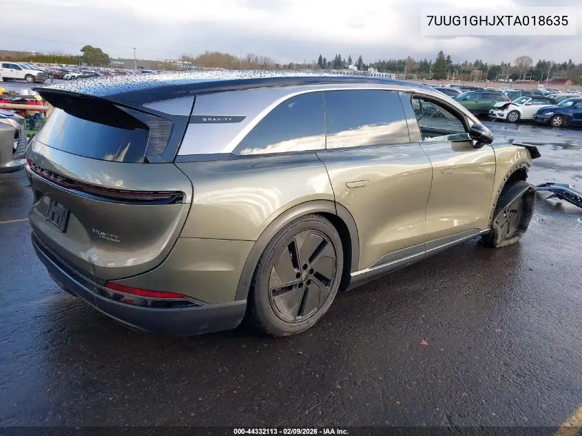 2026 Lucid Gravity Grand Touring VIN: 7UUG1GHJXTA018635 Lot: 44332113