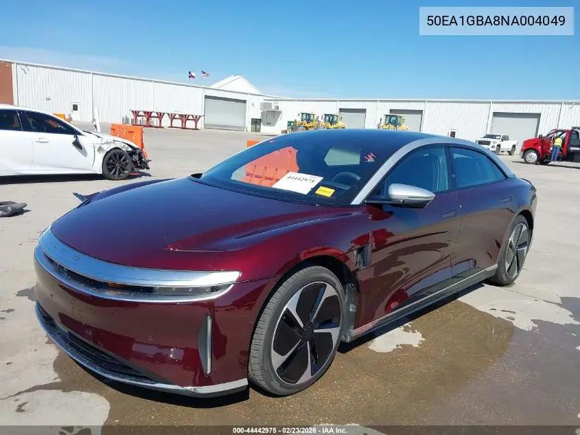 2022 Lucid Air Grand Touring VIN: 50EA1GBA8NA004049 Lot: 44442975