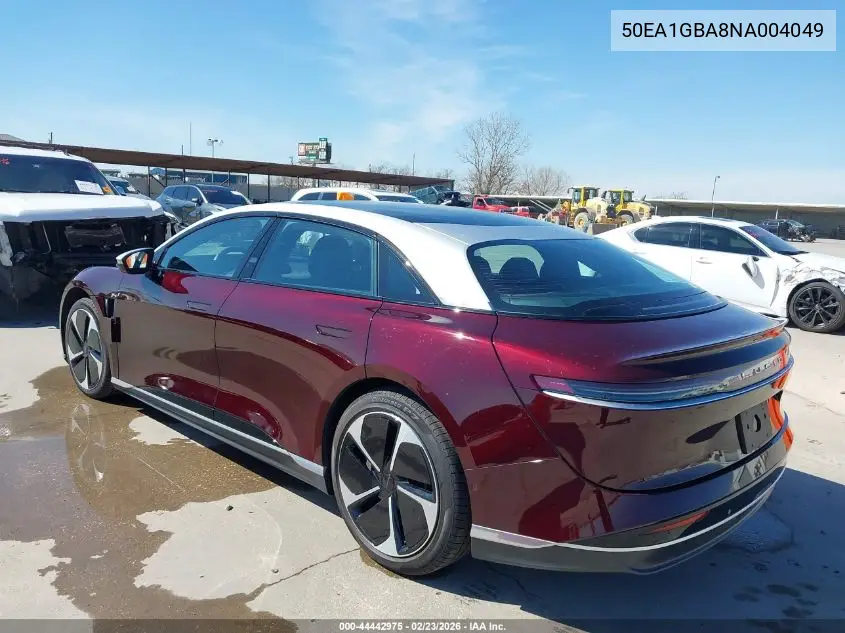 2022 Lucid Air Grand Touring VIN: 50EA1GBA8NA004049 Lot: 44442975