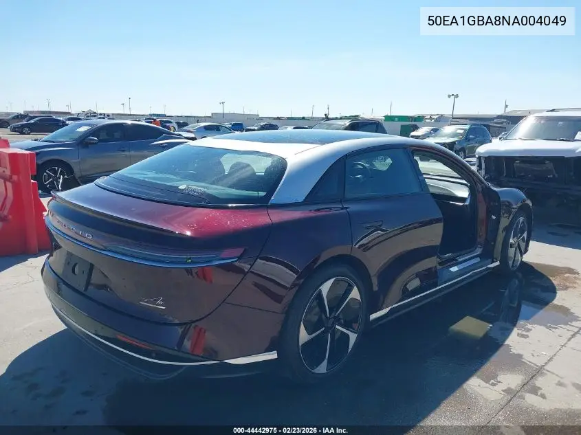 2022 Lucid Air Grand Touring VIN: 50EA1GBA8NA004049 Lot: 44442975
