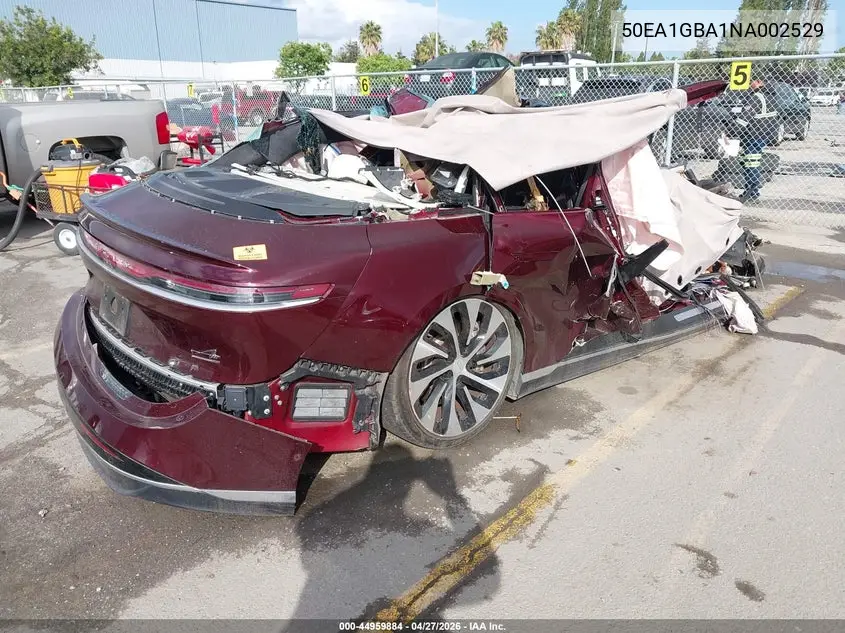 2022 Lucid Air Grand Touring VIN: 50EA1GBA1NA002529 Lot: 44959884