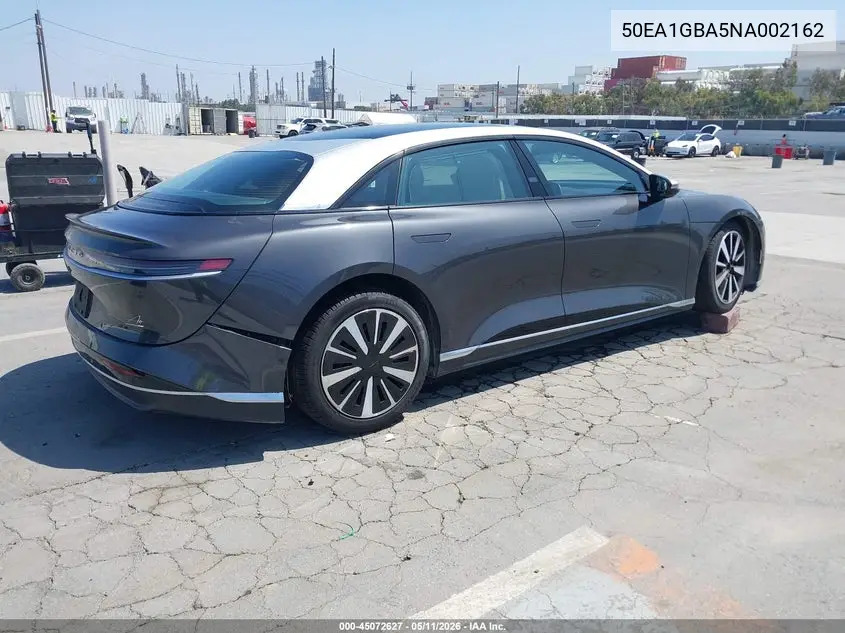 2022 Lucid Air Grand Touring VIN: 50EA1GBA5NA002162 Lot: 45072627